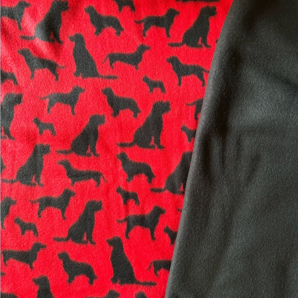 Red Dog Double Fleece  Blanket Made with 31”x36”